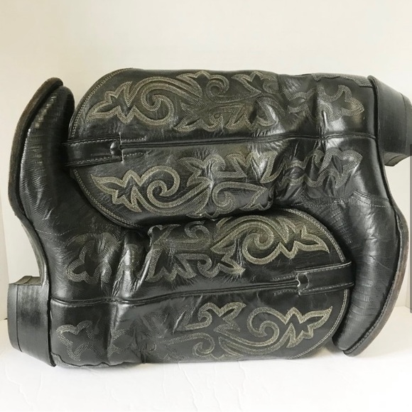 JUSTIN Men Leather Western Cowboy Boots 9 1/2 D - Picture 1 of 10